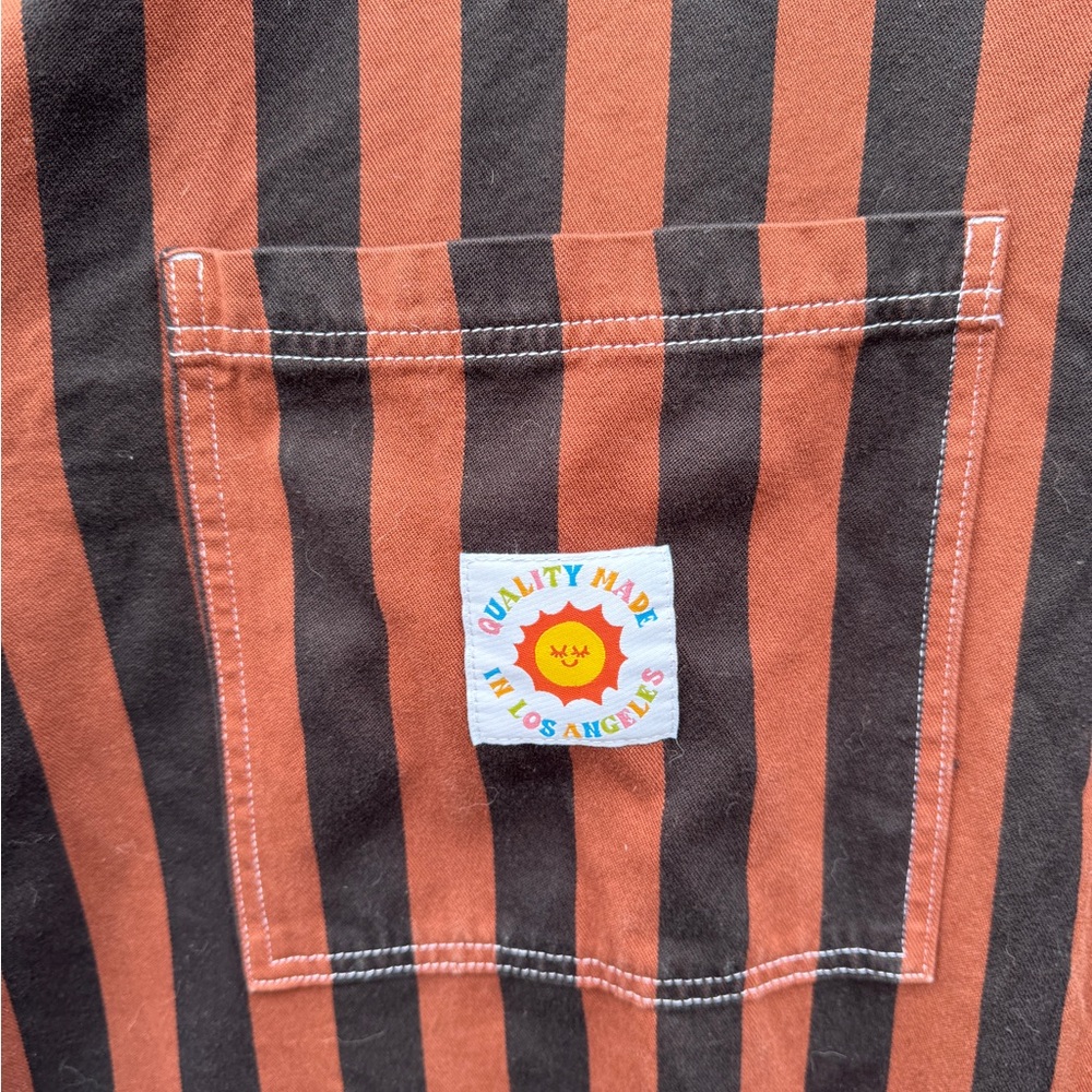 Brown and Black Striped Big Bud Press Overalls - Picture 6 of 6